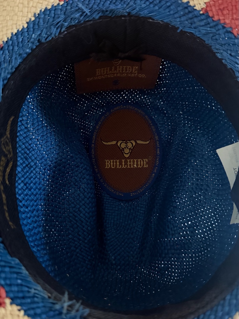 Bullhide by Monte Carlo Hat Co. American star studded flag 4th of July sz small - Picture 7 of 7